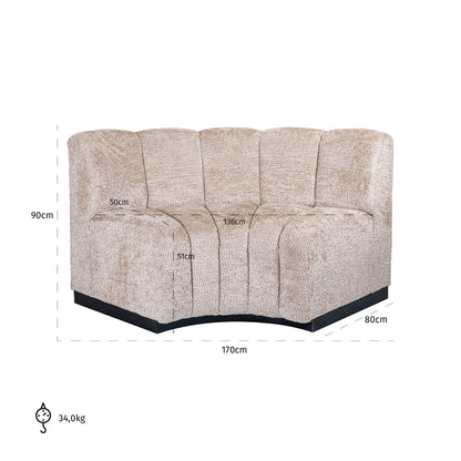 Richmond Möbel | Sitzbank Hillpark corner | Lovely-beige