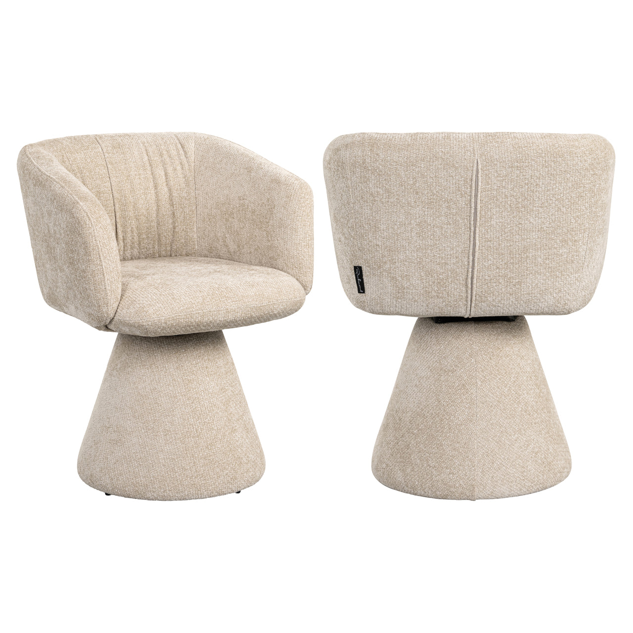 Richmond Möbel | Esszimmerstuhl Madeline cream unicorn swivel | cream-unicorn