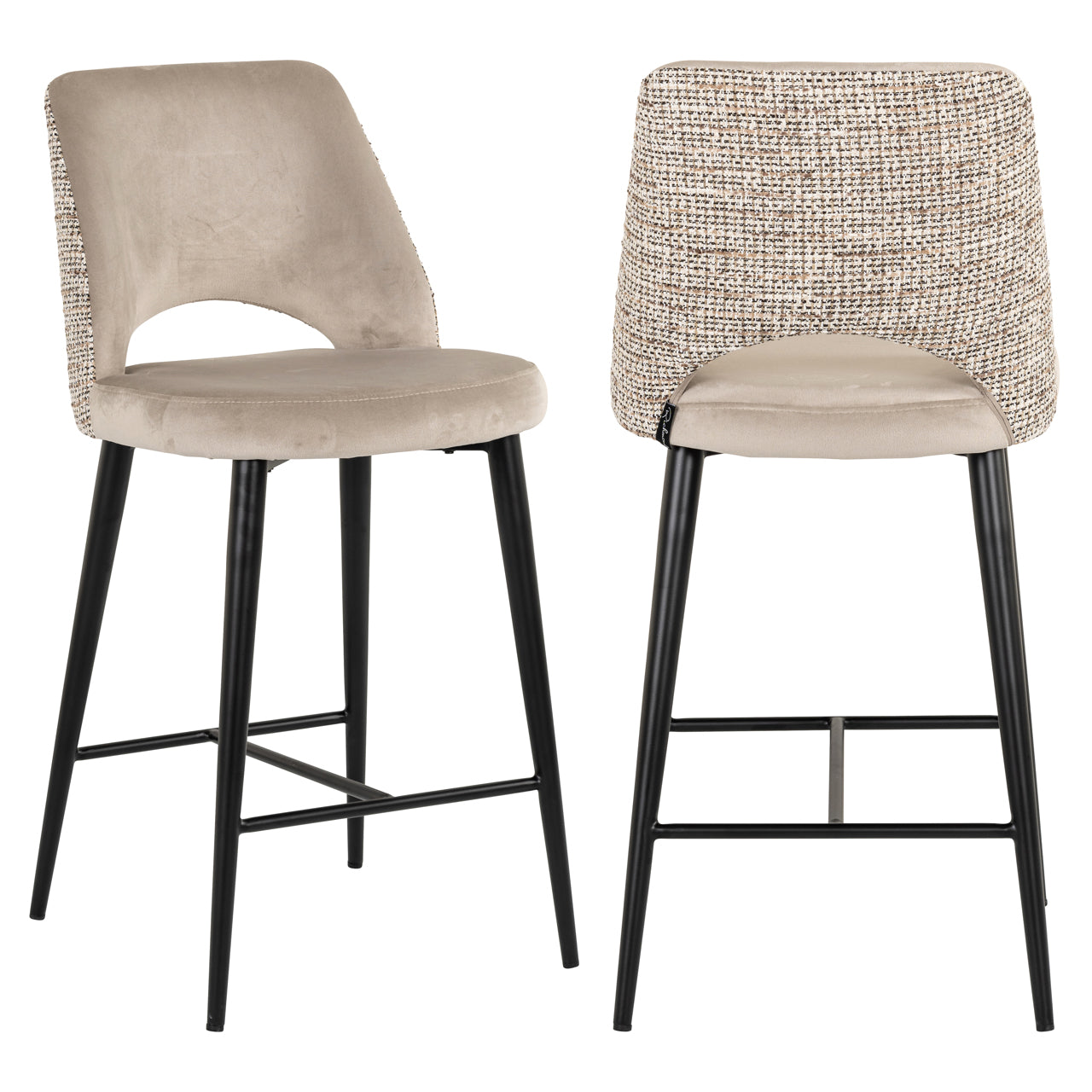 Richmond Möbel | Thekenstuhl Tabitha be straight dark brown Feuerresistent | Trendy-nature