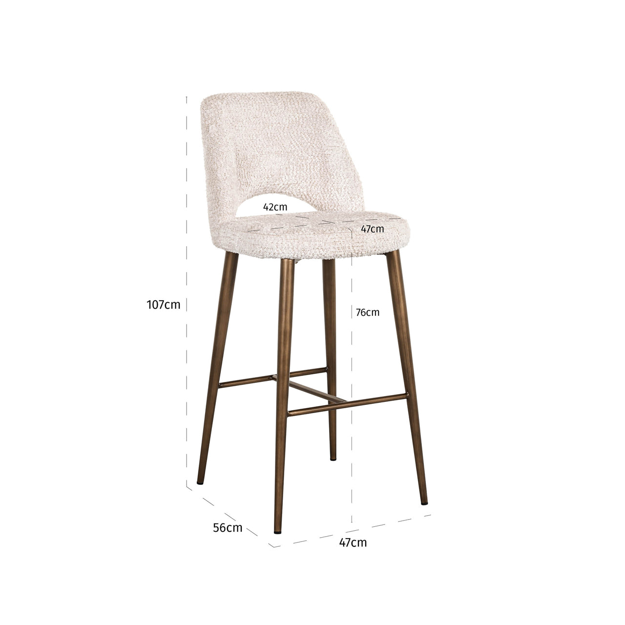 Richmond Möbel | Barhocker Delphine | Lovely-cream