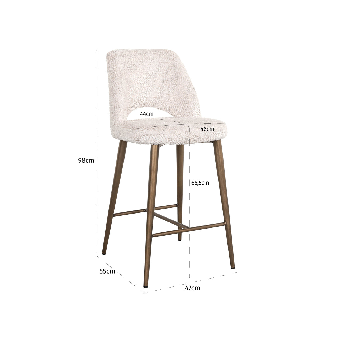 Richmond Möbel | Thekenstuhl Delphine | Lovely-cream