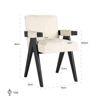 Richmond Möbel | Esszimmerstuhl Cooper | White-chenille
