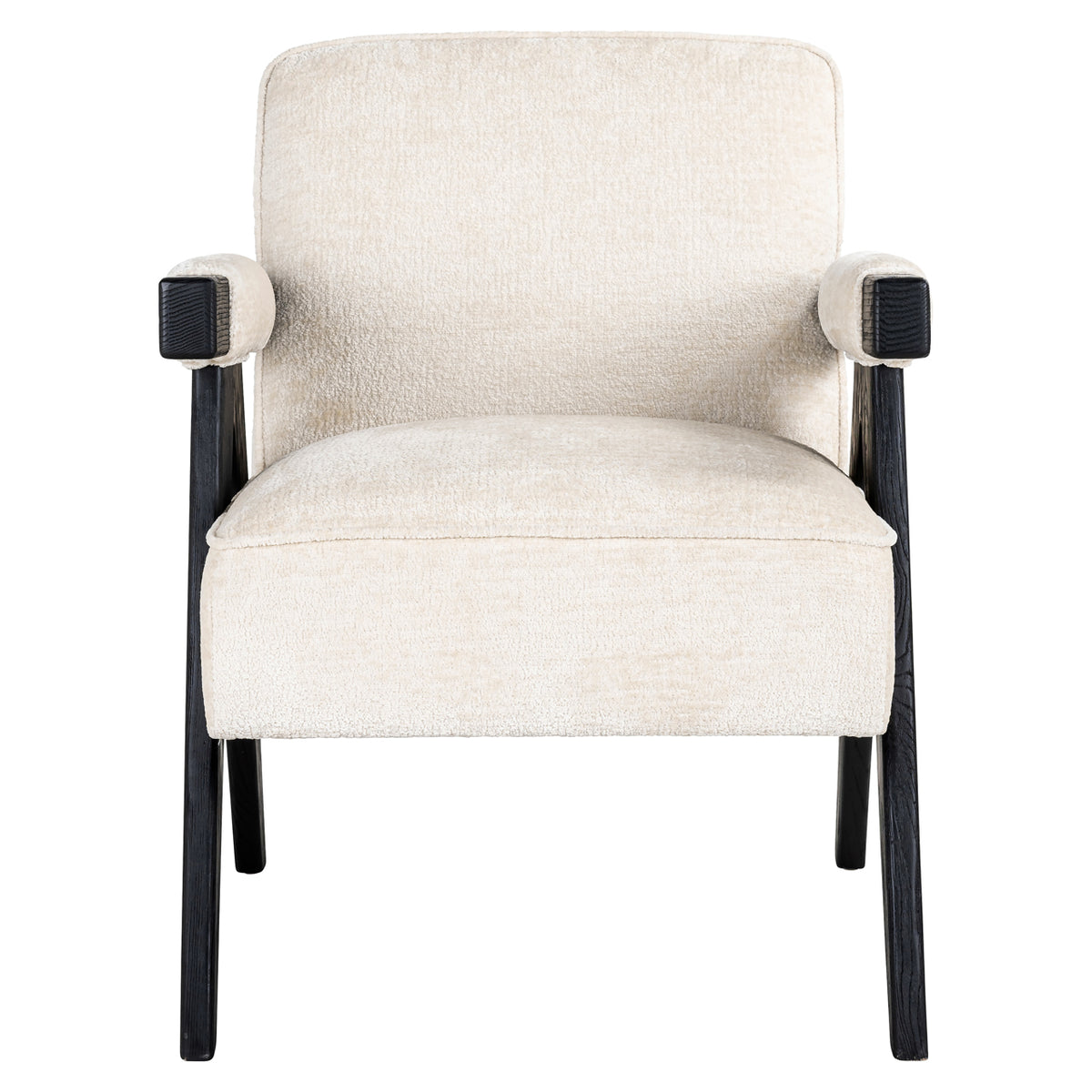Richmond Möbel Lounge Stuhl Cooper white chenille | 211664