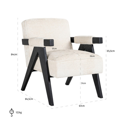 Richmond Möbel | Lounge Stuhl Cooper | White-chenille