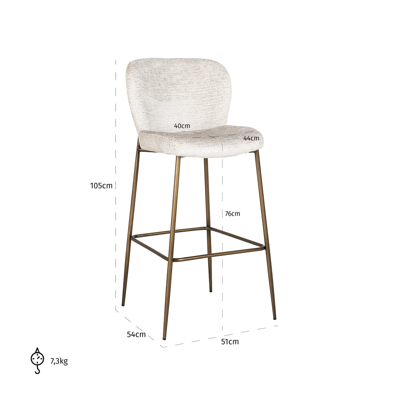 Richmond Möbel | Barhocker Darby | Cognac-fusion