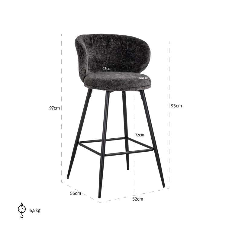 Richmond Möbel | Barhocker Mimi | Graphit