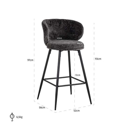 Richmond Möbel | Barhocker Mimi | Graphit