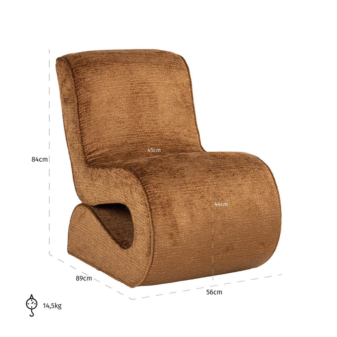 Richmond Möbel | Lounge Stuhl Frankie | Cognac-fusion