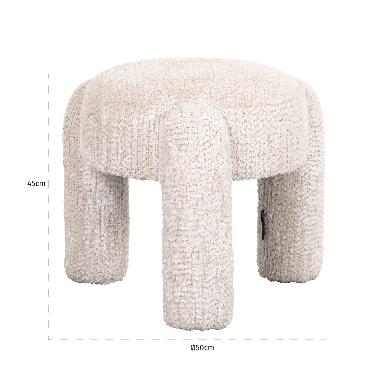 Richmond Möbel | Hocker & Fußbank Holly | Light-blue-chenille