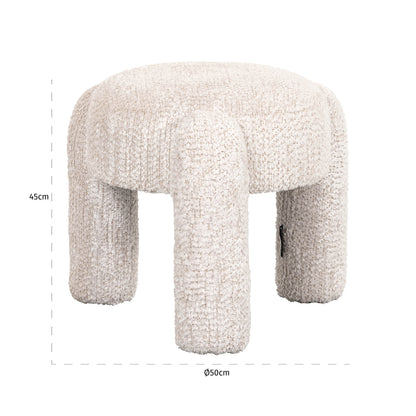 Richmond Möbel | Hocker & Fußbank Holly | Light-blue-chenille