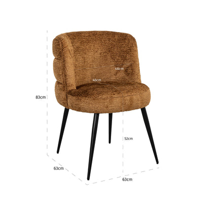 Richmond Möbel | Esszimmerstuhl Stella | Cognac-fusion