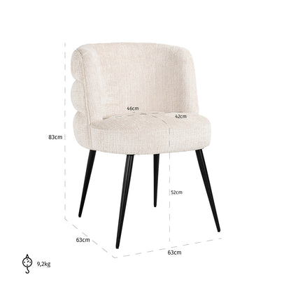 Richmond Möbel | Esszimmerstuhl Stella Feuerresistent | Niagara-beige
