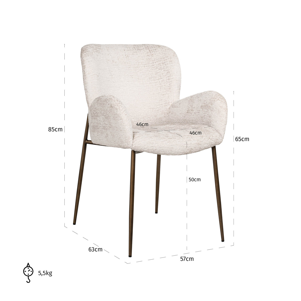 Richmond Möbel | Esszimmerstuhl Amber Feuerresistent | Cream-fusion