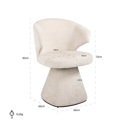 Richmond Möbel | Esszimmerstuhl Gatsbi Feuerresistent | Niagara-beige