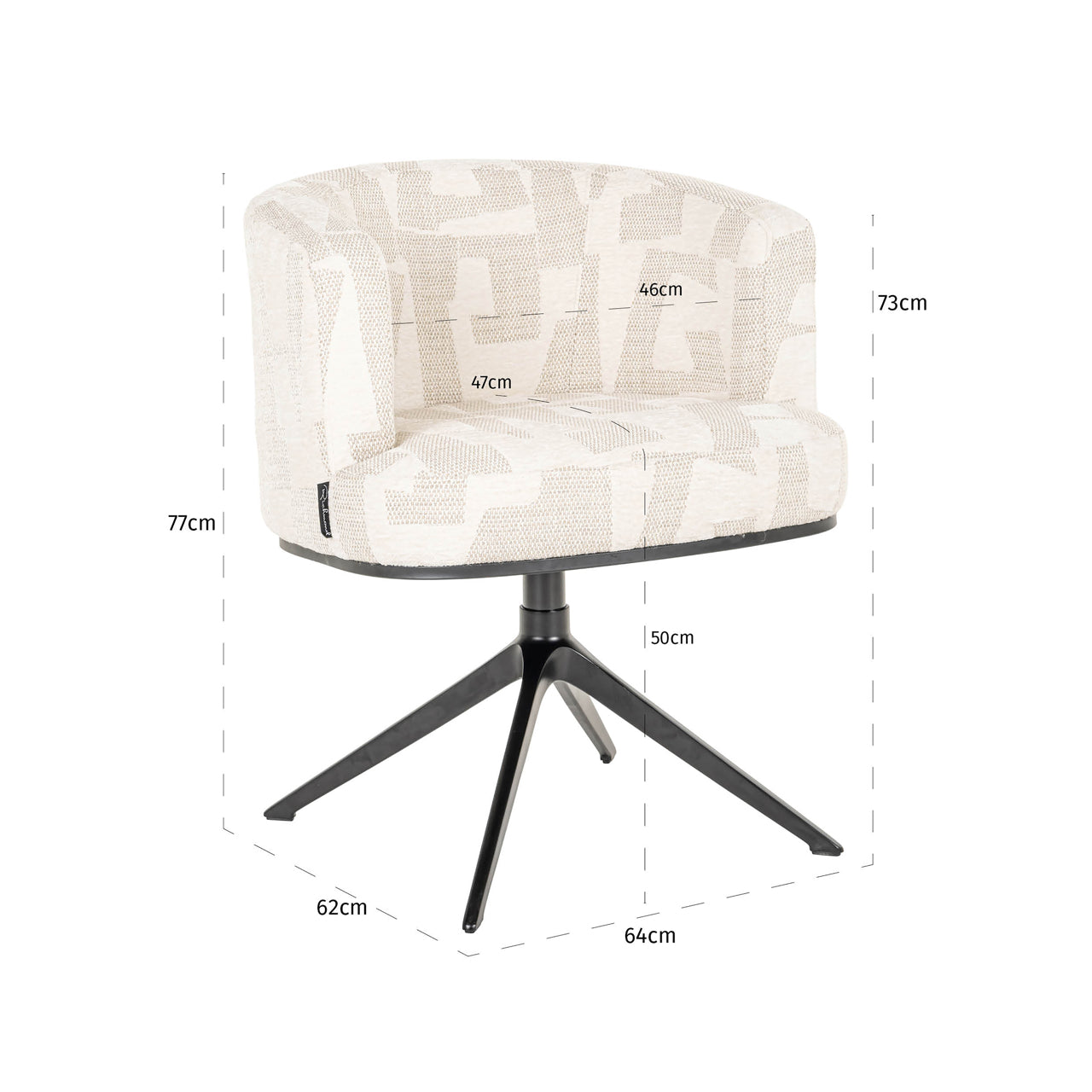 Richmond Möbel | Esszimmerstuhl Cheyenne drehbar | Niagara-beige