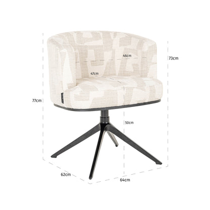 Richmond Möbel | Esszimmerstuhl Cheyenne drehbar | Niagara-beige