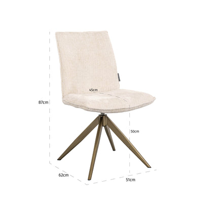 Richmond Möbel | Esszimmerstuhl Dakota drehbar | Niagara-beige