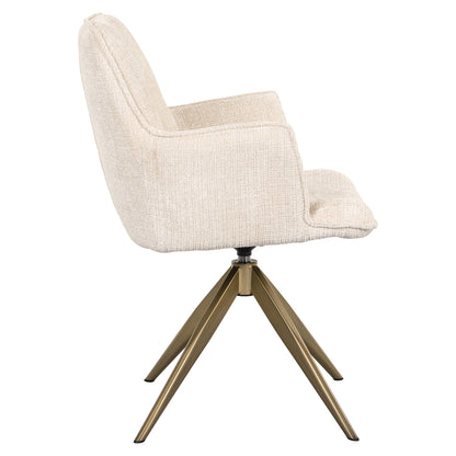 Richmond Möbel | Esszimmerstuhl Dakota drehbar with arm | Niagara-beige