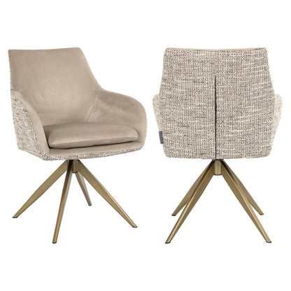 Richmond Möbel | Esszimmerstuhl Lisonne be straight dark brown drehbar | Trendy-nature