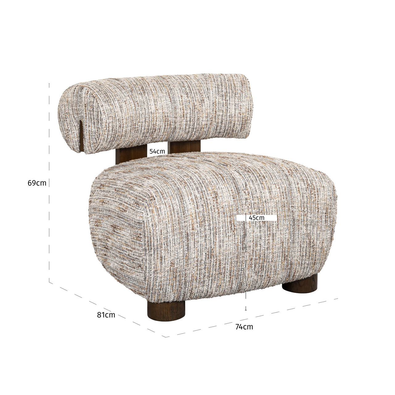 Richmond Möbel | Lounge Stuhl Arabella | Greige-coco