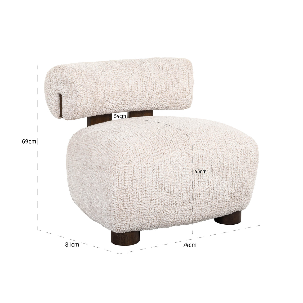 Richmond Möbel | Lounge Stuhl Arabella | Greige-coco