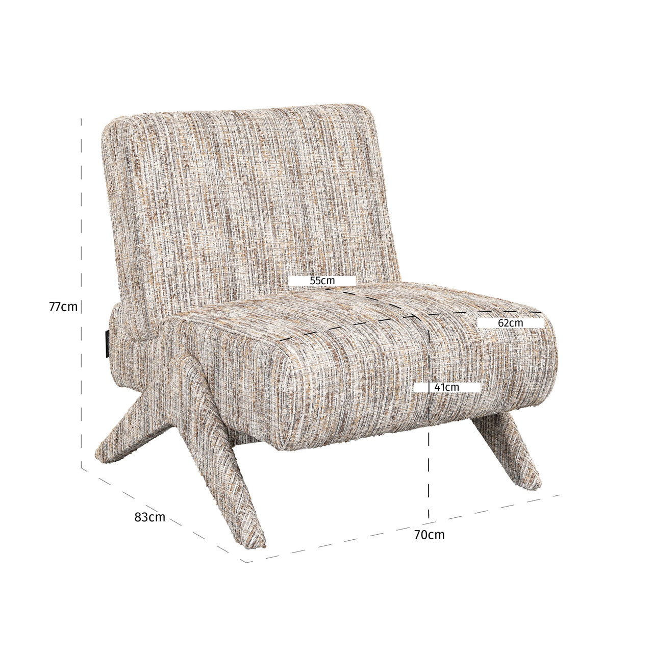 Richmond Möbel | Lounge Stuhl Lexi | Greige-coco