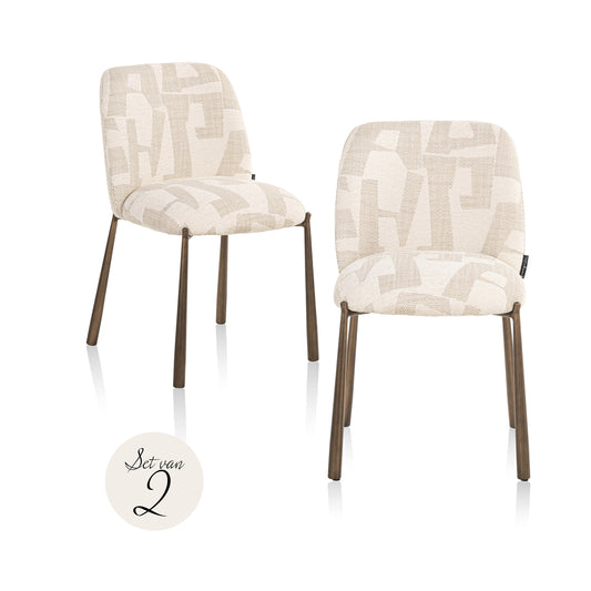 Richmond Möbel | Esszimmerstuhl Lana (Set von 2) | Beige-graffic