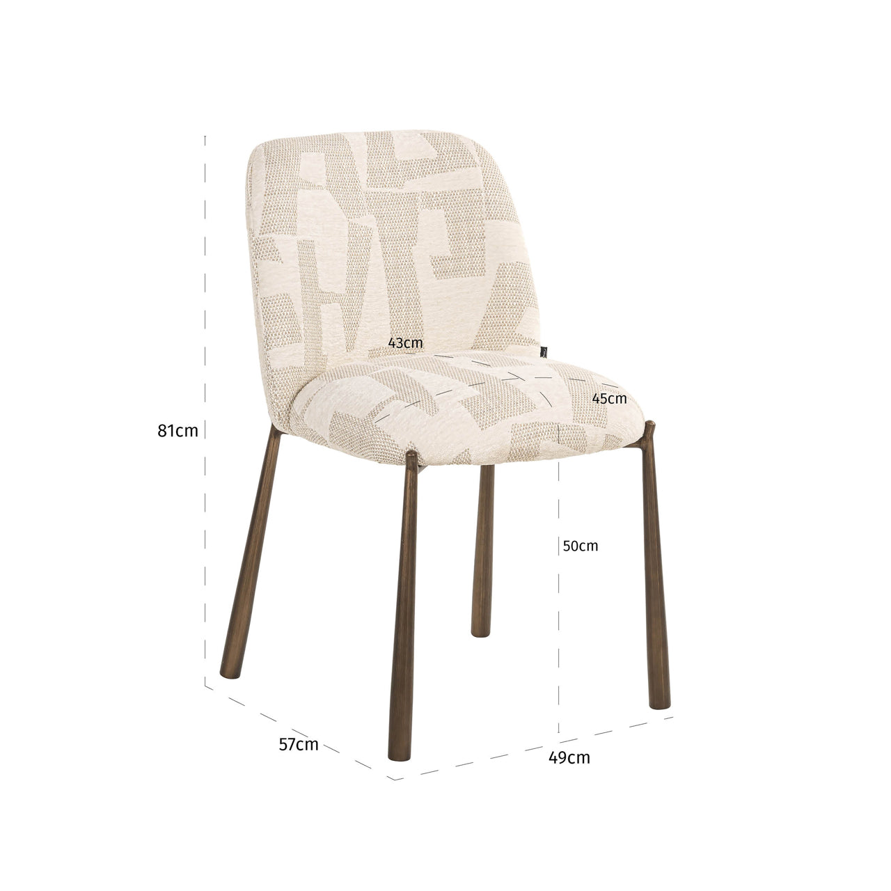 Richmond Möbel | Esszimmerstuhl Lana (Set von 2) | Beige-graffic