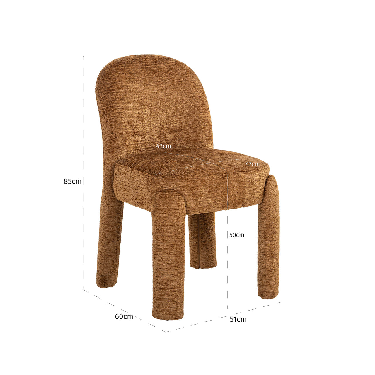 Richmond Möbel | Esszimmerstuhl Brandi (Set von 2) | Cognac-fusion