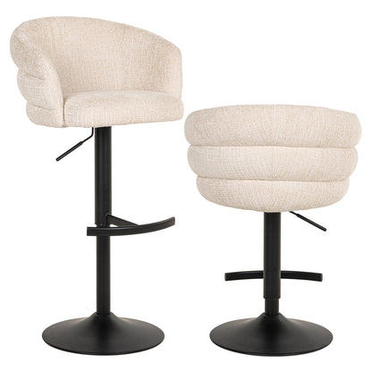 Richmond Möbel | Barhocker Nikki drehbar Feuerresistent | Niagara-beige