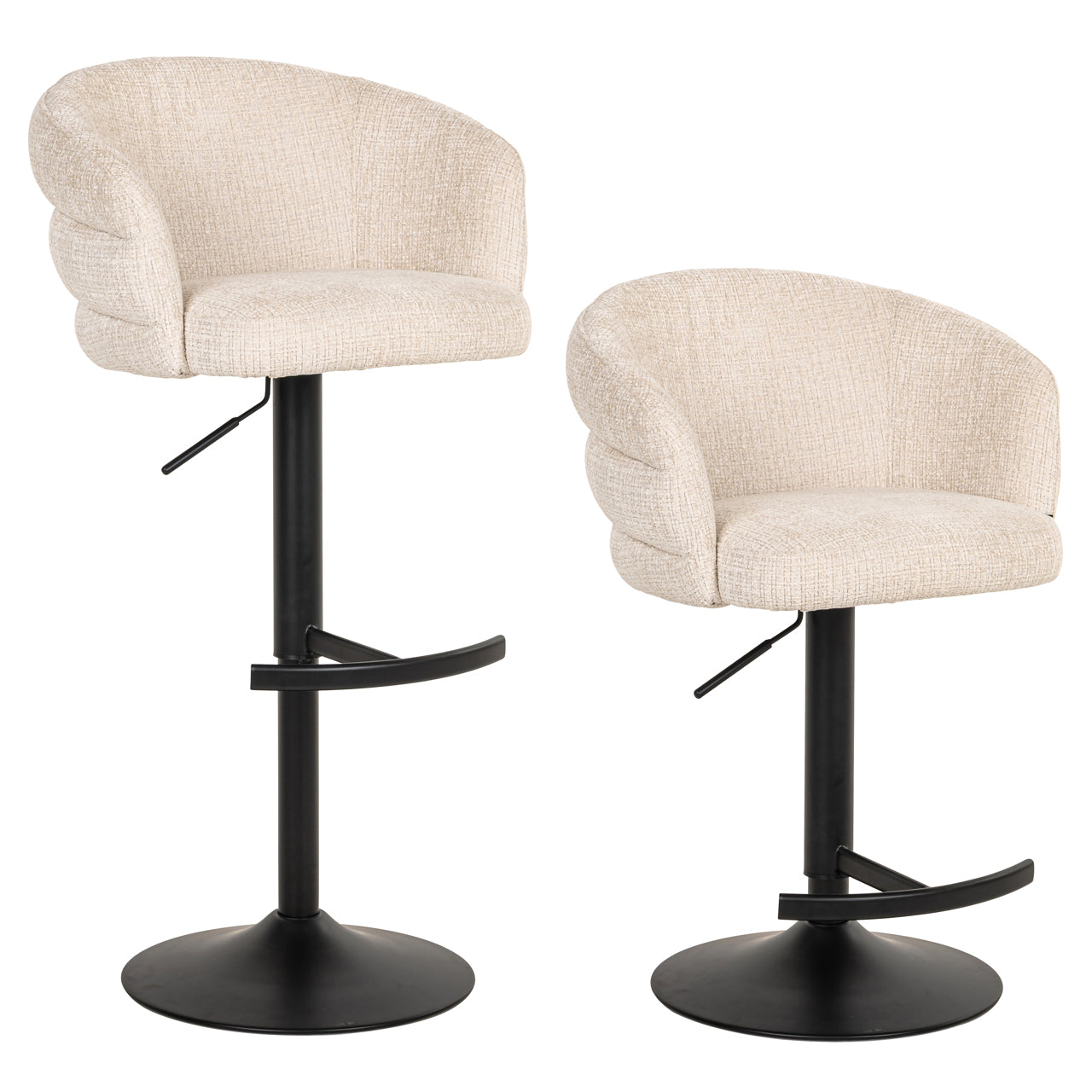 Richmond Möbel | Barhocker Nikki drehbar Feuerresistent | Niagara-beige