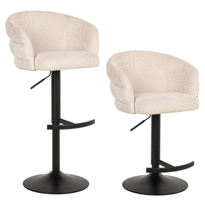 Richmond Möbel | Barhocker Nikki drehbar Feuerresistent | Niagara-beige