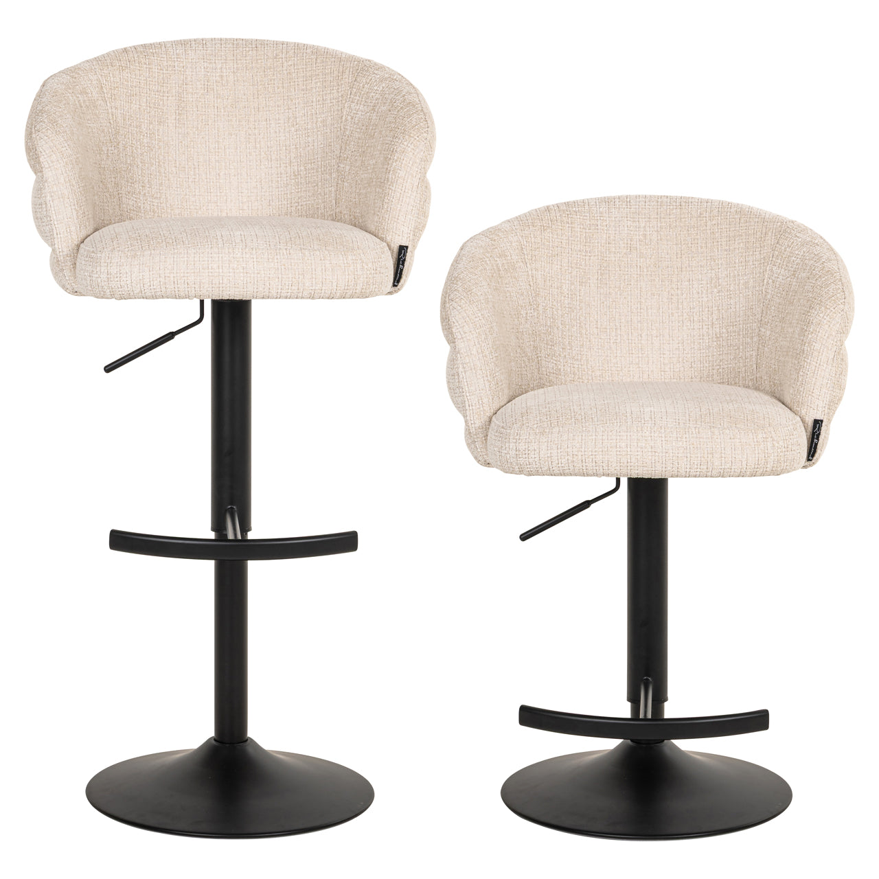 Richmond Möbel | Barhocker Nikki drehbar Feuerresistent | Niagara-beige