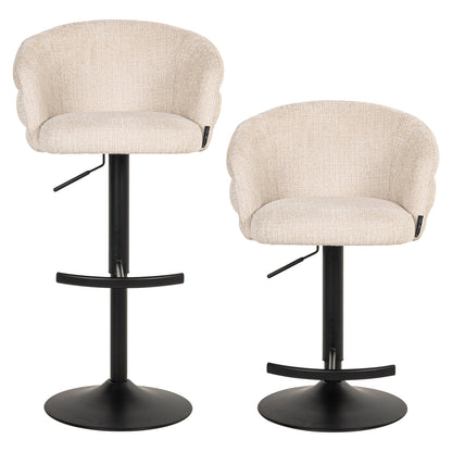Richmond Möbel | Barhocker Nikki drehbar Feuerresistent | Niagara-beige