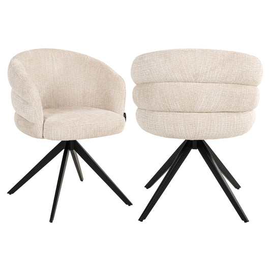 Richmond Möbel | Esszimmerstuhl Serenity drehbar Feuerresistent | Niagara-beige