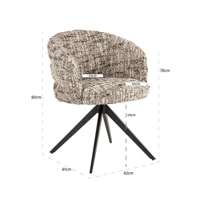 Richmond Möbel | Esszimmerstuhl Serenity drehbar Feuerresistent | Niagara-beige