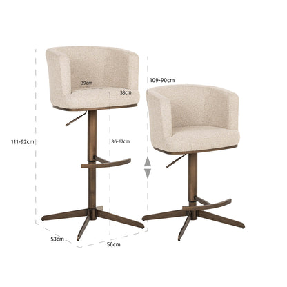 Richmond Möbel | Barhocker Cheyenne drehbar | Biscotti