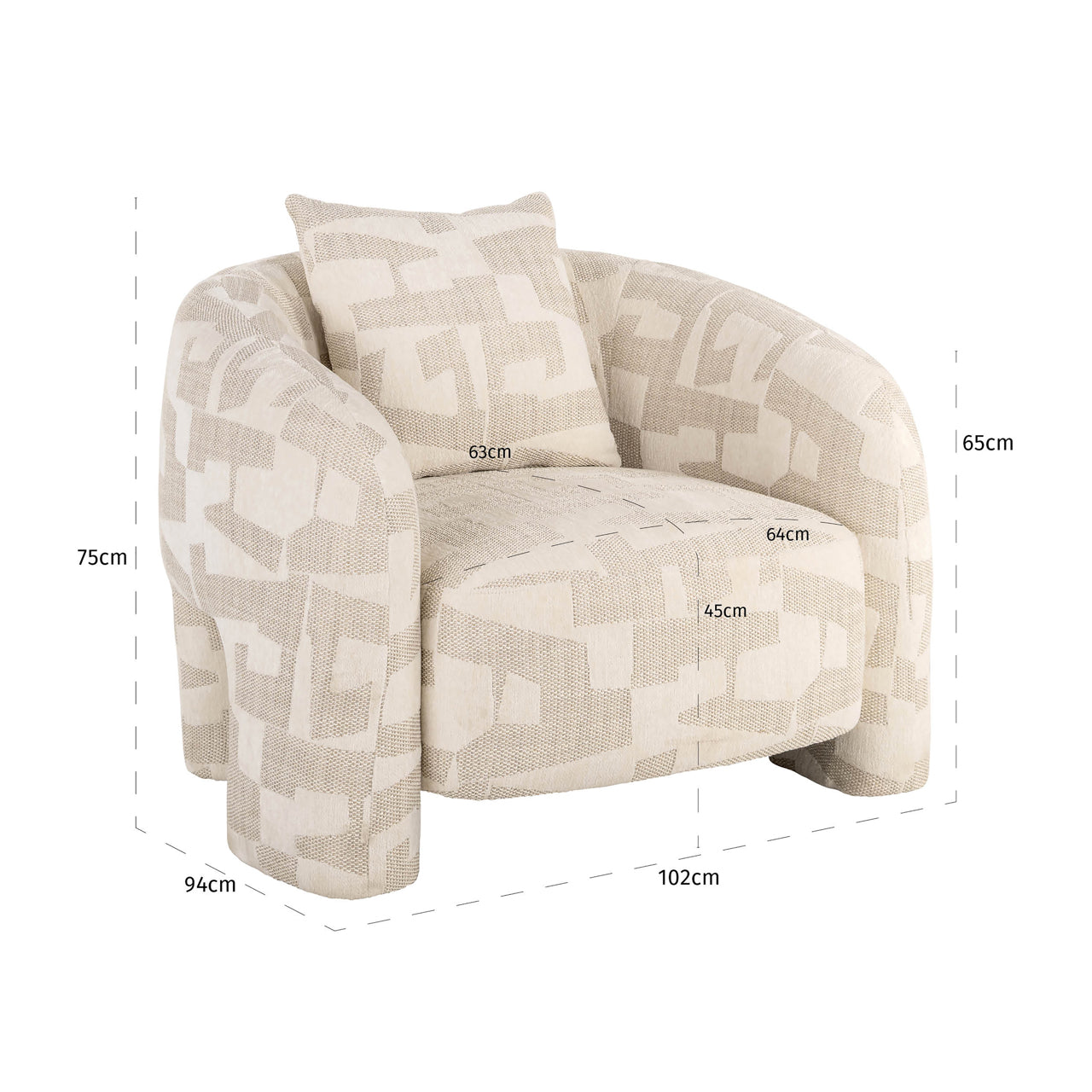 Richmond Möbel | Lounge Stuhl Tuscany | Beige-graffic