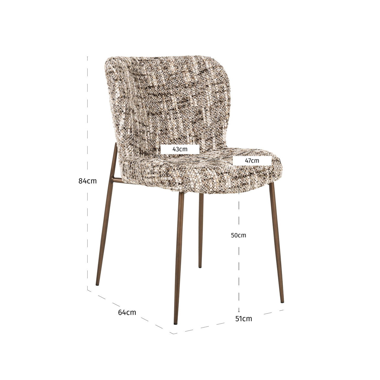 Richmond Möbel | Esszimmerstuhl Odarby (Set von 2) | Cognac-fusion