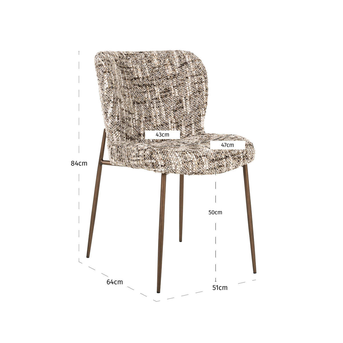 Richmond Möbel Esszimmerstuhl Odarby (Set von 2) brown omara | 213565