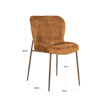 Richmond Möbel | Esszimmerstuhl Odarby (Set von 2) | Cognac-fusion