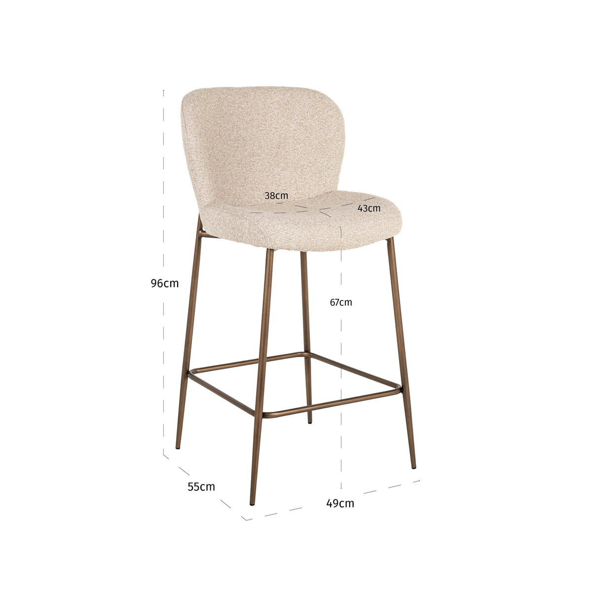 Richmond Möbel Thekenstuhl Odarby biscotti | 213567