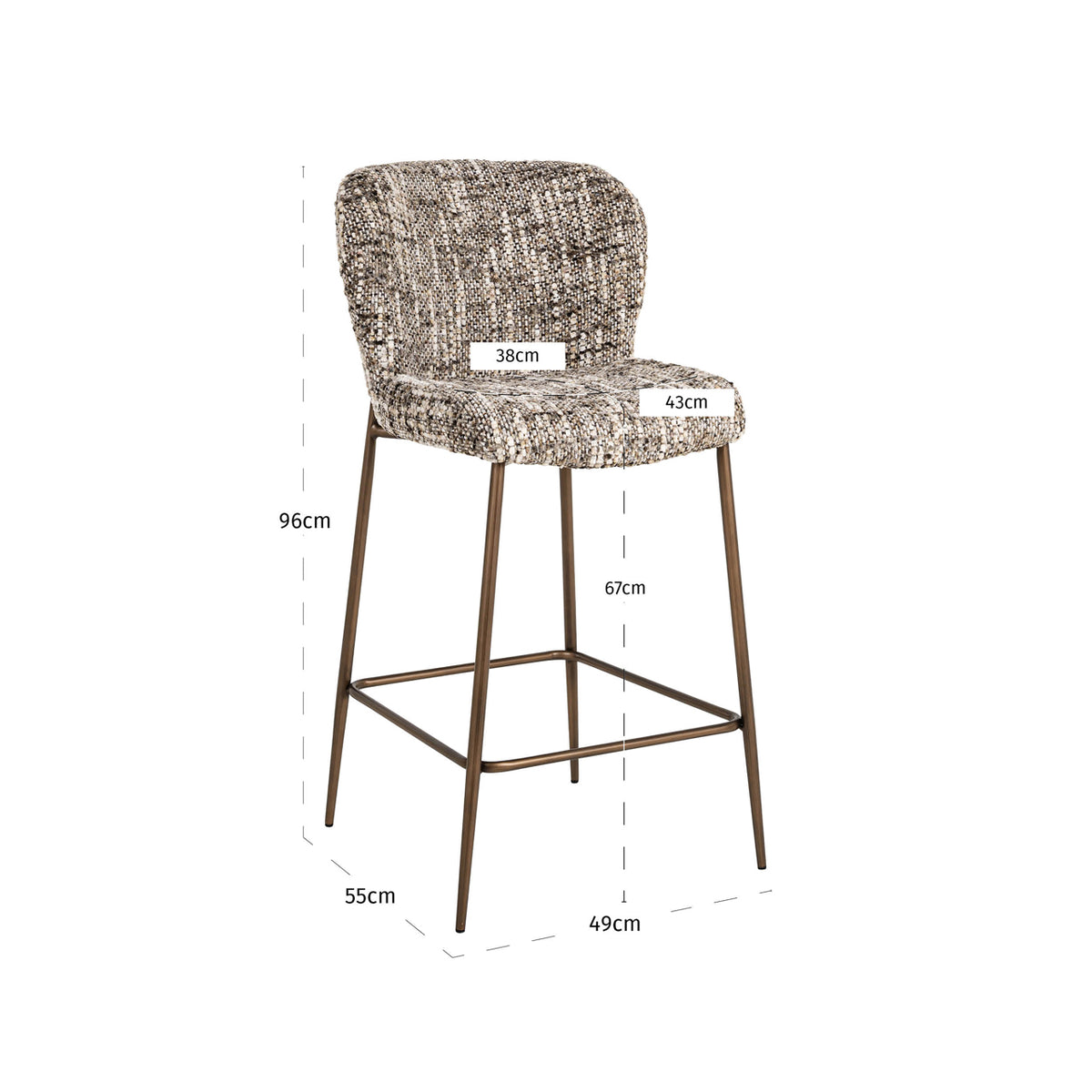 Richmond Möbel Thekenstuhl Odarby brown omara | 213568