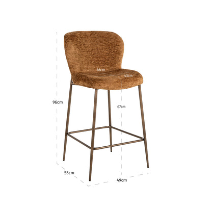 Richmond Möbel Thekenstuhl Odarby cognac fusion | 213566