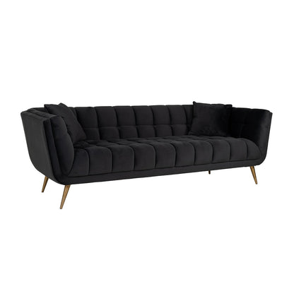 Richmond Möbel | Sofa Huxley aus Samt | Anthrazit