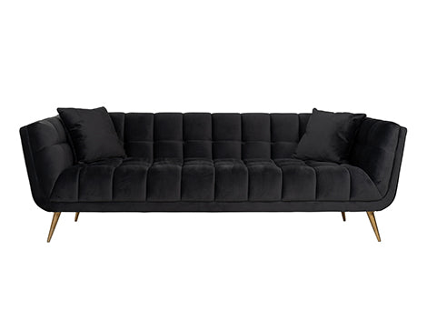 Richmond Möbel | Sofa Huxley aus Samt | Anthrazit