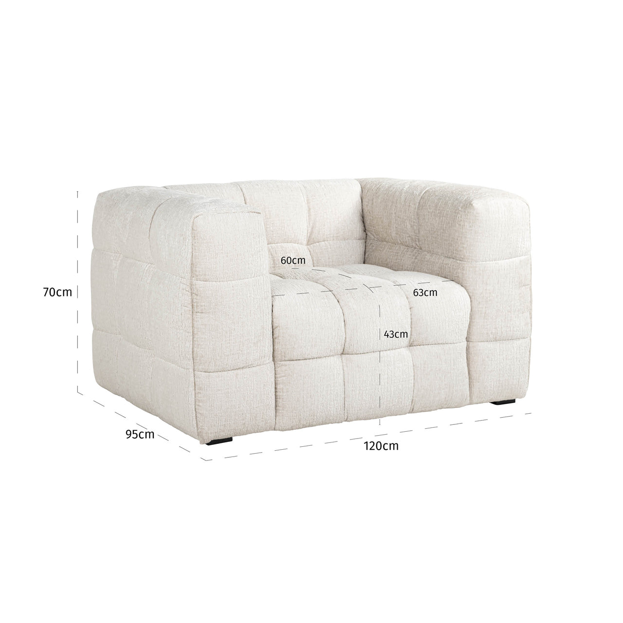 Richmond Möbel | Lounge Stuhl Merrol Feuerresistent | Cream-fusion