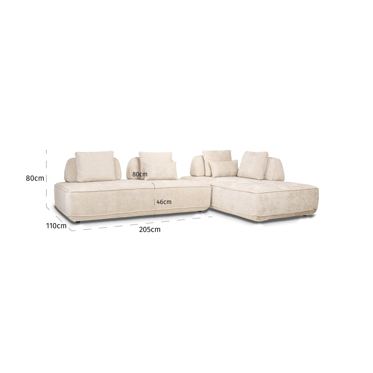 Richmond Möbel Sofa Tudor bewegliche Rückenlehne natural boldweave | 216050