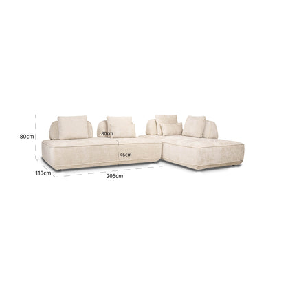 Richmond Möbel Sofa Tudor bewegliche Rückenlehne natural boldweave | 216050