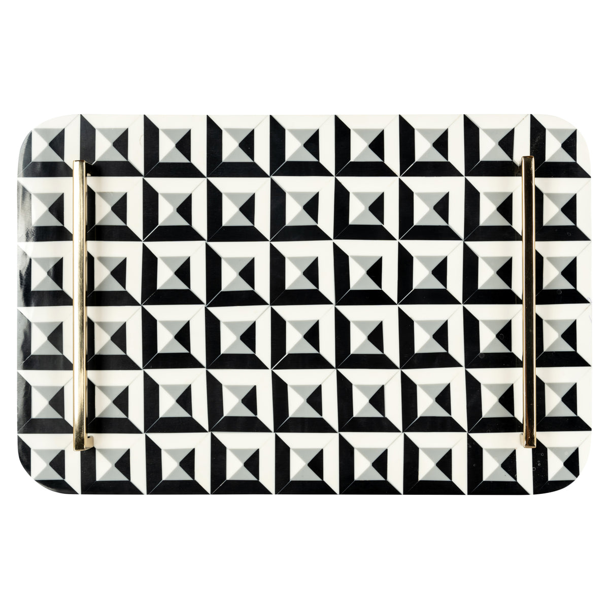 Richmond Möbel Tablett Birte black/white | 212104